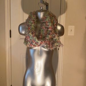 Multicolor fuzzy scarf
